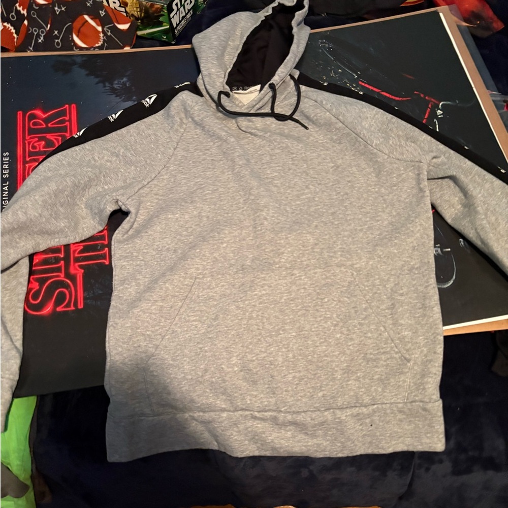 Reebok Kids Gray Hoodie with Black Accents